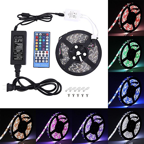 

LED Strip Lights RGB Tiktok Lights 5050 SMD 10mm 300 Leds Warm White Multi-color Changing Not-Waterproof with 40 Keys RGB Remote Controller and 12V 3A Power Supply