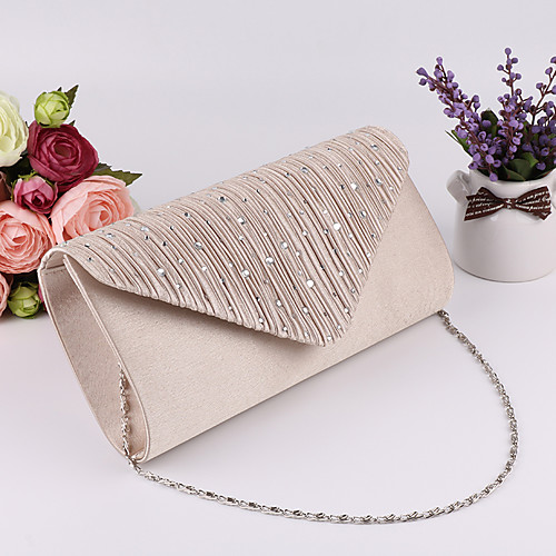 

Women's Polyester Evening Bag Wedding Bags Black / Silver / Beige