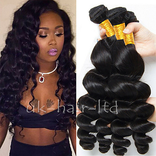 

4 Bundles Brazilian Hair Loose Wave Remy Human Hair 200 g Natural Color Hair Weaves / Hair Bulk Extension Bundle Hair 8-28 inch Natural Color Human Hair Weaves Soft New Arrival Fashion Human Hair