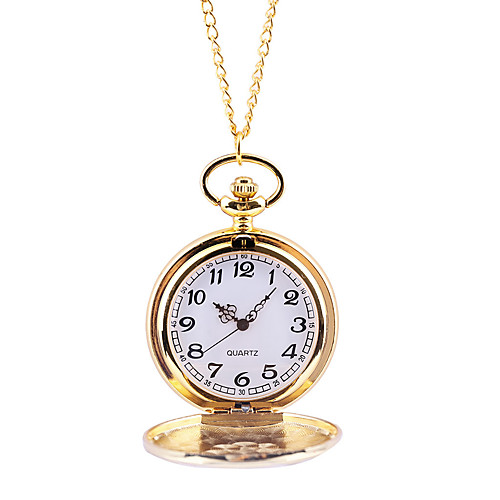 

Men's Pocket Watch Quartz Gold Casual Watch Large Dial Analog Casual Fashion - Gold