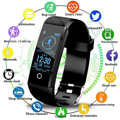 

Men's Digital Watch Fitness Watch Digital Silicone Black / Blue / Red 30 m Water Resistant / Waterproof Bluetooth Smart Digital Outdoor Fashion - Black Red Blue One Year Battery Life / LCD