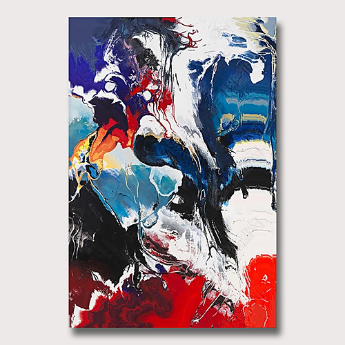 

Oil Painting Hand Painted Vertical Abstract Modern Rolled Canvas (No Frame)