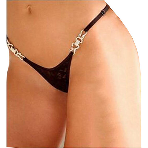 

Women's Lace / Basic G-strings & Thongs Panties - Normal Low Waist Black S M L