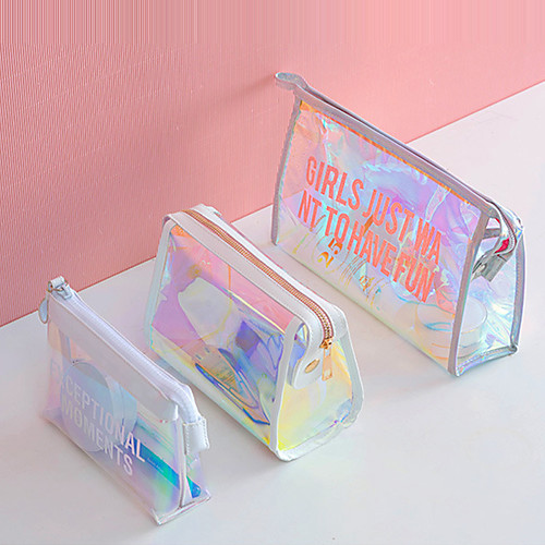 

Waterproof Pouch Crossbody Bag Cosmetic Bag Waterproof Lightweight Travel Storage Toiletries PVC(PolyVinyl Chloride) For Casual Outdoor Exercise Everyday Use Everyday Use Portable
