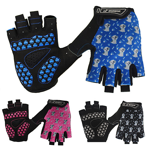 

Bike Gloves / Cycling Gloves Breathable Anti-Shake / Damping Skidproof Wicking Fingerless Gloves Sports Gloves Pink Blue Black for Kids Road Cycling Outdoor Exercise Cycling / Bike