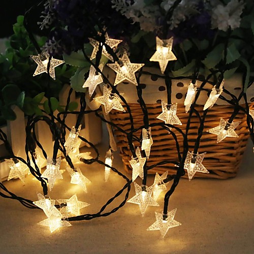 

5m String Lights 20 LEDs 1Set Mounting Bracket 1 set Warm White RGB White Waterproof Solar Creative Solar Powered