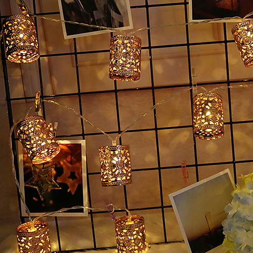 

2m String Lights 10 LEDs 1 set Warm White Decorative AA Batteries Powered