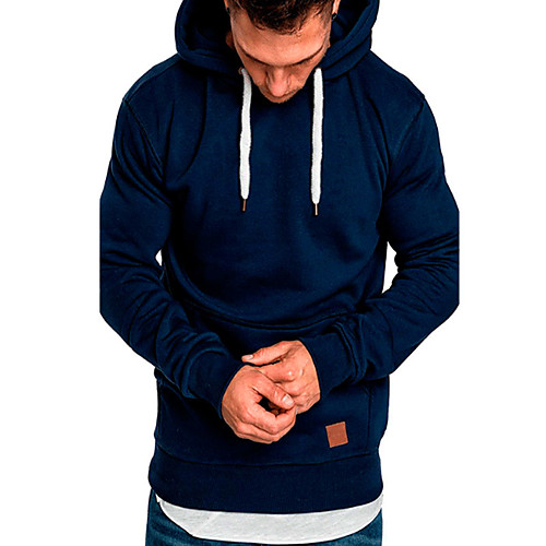 

Men's Plus Size Hoodie Solid Colored Hooded Casual / Basic Black Red Light gray Dark Gray Navy Blue M L XL XXL XXXL XXXXL XXXXXL