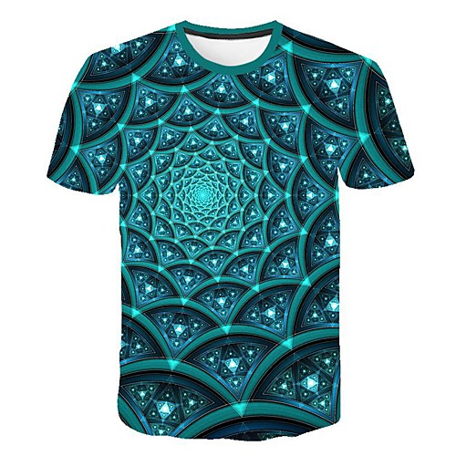 

Women's 3D Visual Deception Print T-shirt Basic Street chic Daily Sports Green