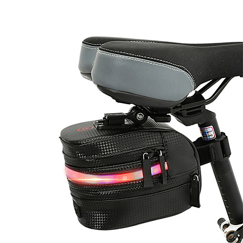 

1.4 L Bike Saddle Bag Waterproof Tail Lights Anti-tear Bike Bag Polyester Lycra Terylene Bicycle Bag Cycle Bag Road Bike Mountain Bike MTB Outdoor