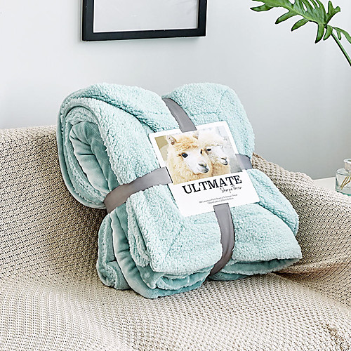 

Bed Blankets, Solid Colored Knit / Wool Fabric Warmer Comfy Super Soft Blankets