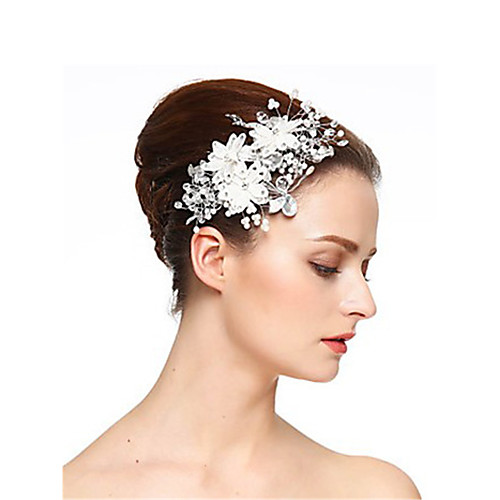 

Imitation Pearl / Rhinestone / Paillette Headdress with Rhinestone / Imitation Pearl / Paillette 1 Piece Wedding Headpiece
