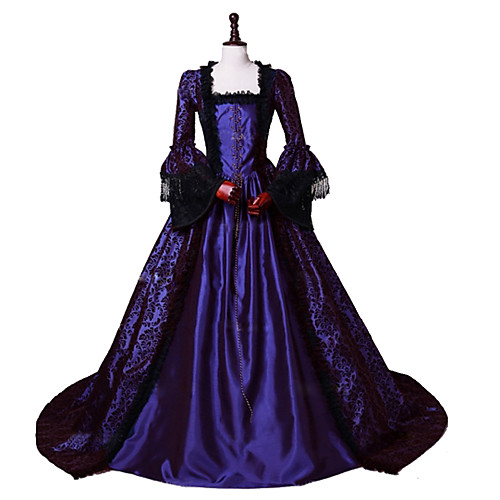 

Princess Maria Antonietta Rococo Victorian Dress Party Costume Costume Women's Cotton Costume Purple Vintage Cosplay Masquerade Party & Evening Long Sleeve Floor Length Long Length Plus Size