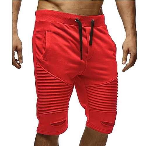 

Men's Basic Loose Chinos Sweatpants Pants - Solid Colored Drawstring Black Red Green M / L / XL