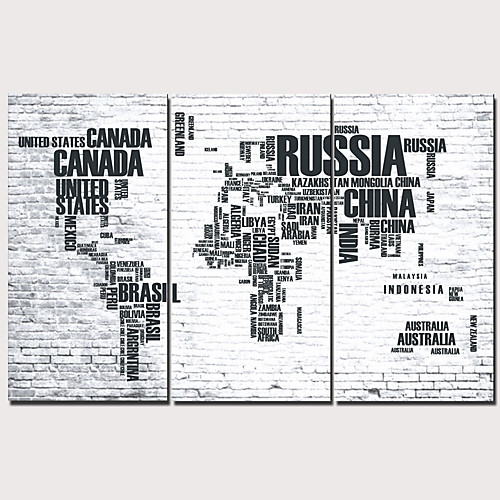 

Print Stretched Canvas Prints - Abstract Traditional Modern Three Panels Art Prints