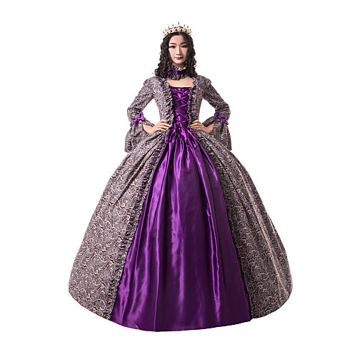 

Princess Maria Antonietta Victorian Renaissance Vacation Dress Dress Party Costume Masquerade Prom Dress Women's Costume Purple Vintage Cosplay Christmas Halloween Party / Evening 3/4 Length Sleeve