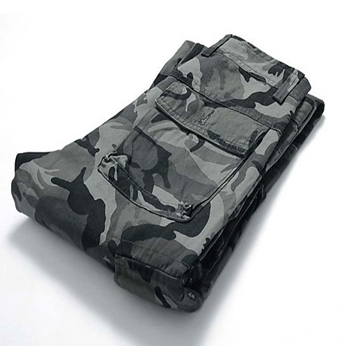 

Men's Hiking Pants Trousers Hiking Cargo Pants Camo Winter Outdoor Multi-Pockets Cotton Pants / Trousers Yellow Grey Green Camping / Hiking / Caving 28 29 30 36 38