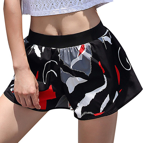 

Women's Running Shorts With Tights Athletic Shorts Workout Shorts Drawstring Sports Shorts Running Fitness Breathable Quick Dry Sweat-wicking Fashion Black