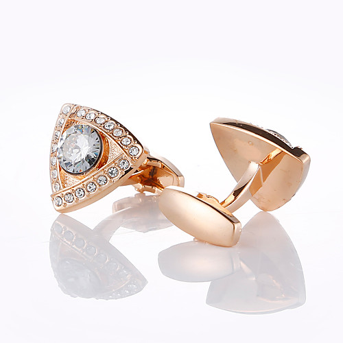 

Cufflinks Classic Fashion Crystal Brooch Jewelry Rose Gold For Wedding Party