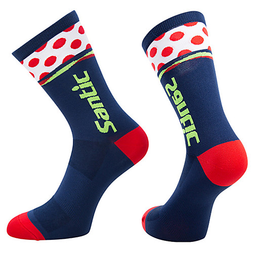 

Compression Socks Athletic Sports Socks Cycling Socks Men's Bike / Cycling Breathable Moisture Wicking Quick Dry 1 Pair Spots & Checks Eco-friendly Polyester Dark Blue L / Stretchy / Advanced