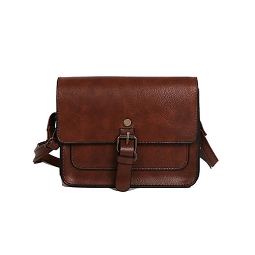 

Women's Crossbody Bag PU(Polyurethane) Solid Color Black / Coffee / Brown / Fall & Winter
