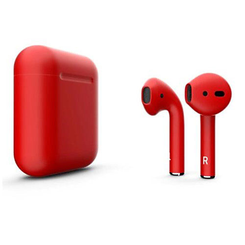 

LITBest New i12 Blackpods Redpods TWS True Wireless Earbuds Matt Skin Bluetooth 5.0 Headphone Pop Up for iOS with Microphone Hands Free Touch Control Earphone