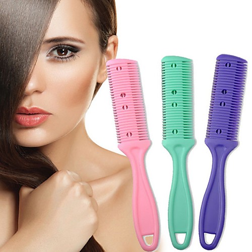 

Hair Razor Comb Handle Hair Razor Cutting Thinning Comb Home DIY Trimmer inside with Blades Hair Brush