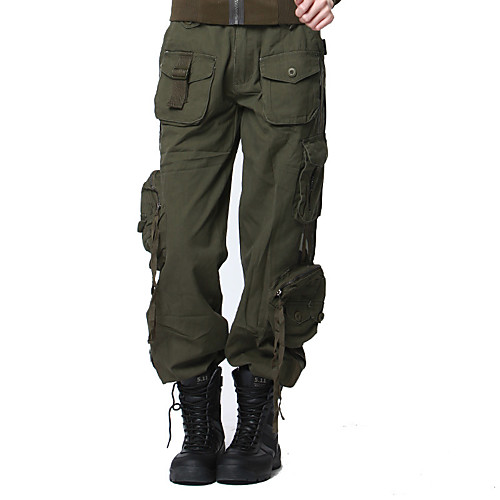 

Men's Women's Hiking Pants Trousers Summer Outdoor Breathable Quick Dry Sweat-wicking Multi-Pocket Cotton Pants / Trousers Bottoms Black Army Green Camouflage Grey Fishing Climbing Camping / Hiking