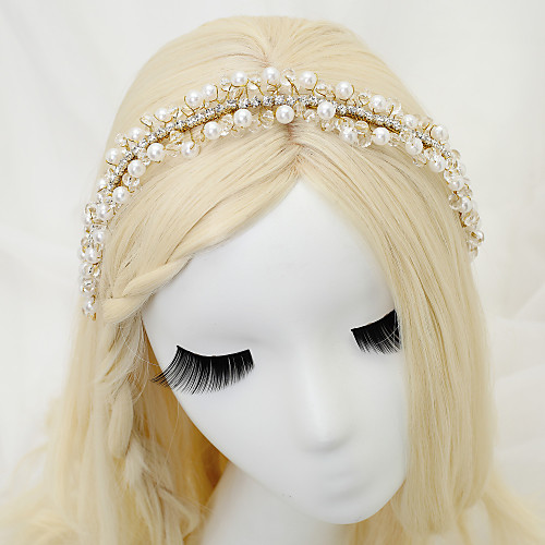 

Imitation Pearl / Rhinestone / Alloy Headpiece with Rhinestone / Faux Pearl 1 Piece Wedding Headpiece