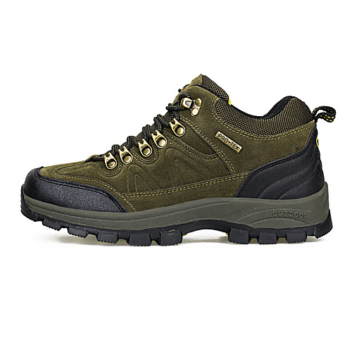 

Men's Sneakers Hiking Shoes Waterproof Breathable Non-Skid Comfortable High-Top Hiking Climbing Walking Autumn / Fall Winter Brown Army Green