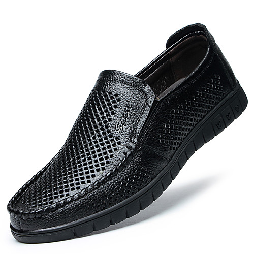 

Men's Spring / Summer Business / Casual Daily Office & Career Loafers & Slip-Ons Nappa Leather Breathable Non-slipping Wear Proof Black / Yellow / Brown