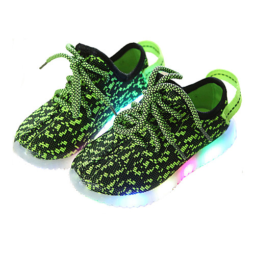 

Girls' LED / LED Shoes Elastic Fabric Sneakers Toddler(9m-4ys) / Little Kids(4-7ys) / Big Kids(7years ) Luminous Black / Red / Green Summer / Rubber