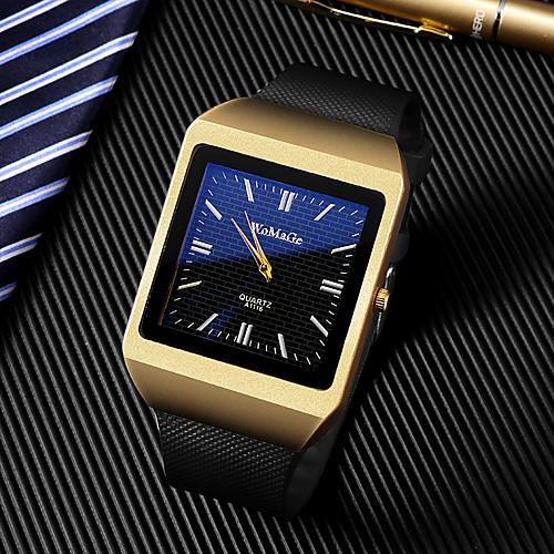 

Men's Dress Watch Quartz Rubber Black Casual Watch Large Dial Analog Luxury Fashion - Gold GoldenBlack GoldenWhite One Year Battery Life