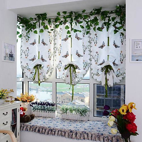 

Rod Pocket 100CM80CM Contemporary One Panel Sheer Bedroom Curtains
