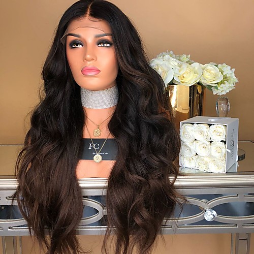 

Synthetic Wig Curly Asymmetrical Wig Long Ombre Brown Synthetic Hair 27 inch Women's Best Quality Brown Ombre