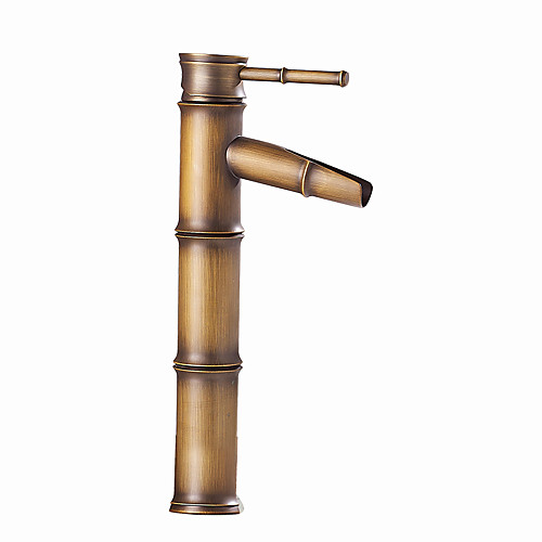 

Bathroom Sink Faucet - Widespread Antique Copper Centerset Single Handle One HoleBath Taps