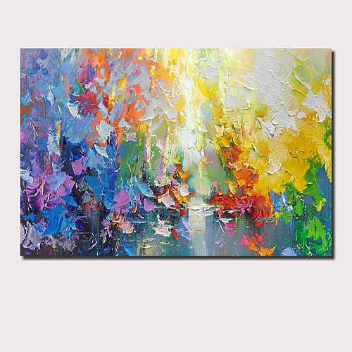

Oil Painting Hand Painted Horizontal Panoramic Abstract Landscape Comtemporary Modern Stretched Canvas