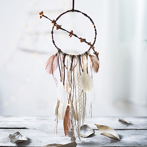 

Boho Dream Catcher Handmade Gift Wall Hanging Decor Art Ornament Craft Rattan Feather Woven Macrame 1648cm For Kids Bedroom Wedding Festival