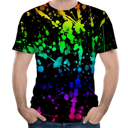 

Men's T shirt Graphic 3D Print Tops Black