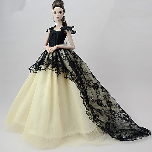 

Doll Dress Party / Evening Elegant & Luxurious Floral Sequins Tulle Lace Paillette For 11.5 Inch Doll Handmade Toy for Girl's Birthday Gifts Doll Not Included / Kids
