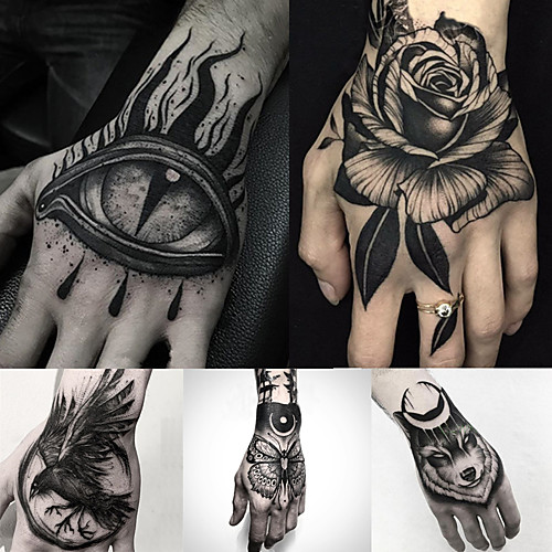 

5 pcs Temporary Tattoos Water Resistant / Best Quality Hand / brachium Tattoo Stickers