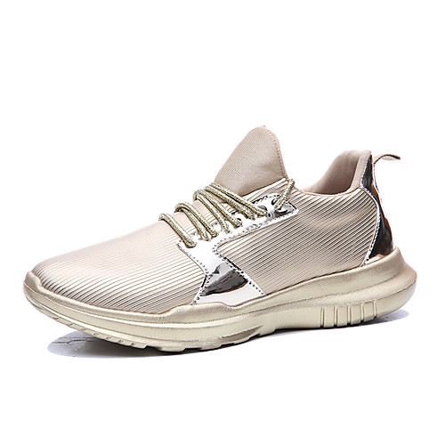 

Women's Trainers / Athletic Shoes 2020 Summer / Fall Flat Heel Round Toe Casual Sweet Athletic Solid Colored PU Running Shoes Gold / Silver