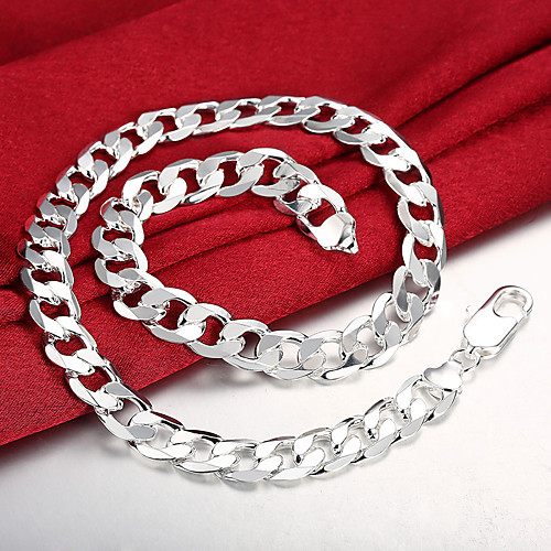 

Men's Chain Necklace Classic Mariner Chain Classic Basic Fashion Copper Silver Plated Silver 51 cm Necklace Jewelry 1pc For Daily Work