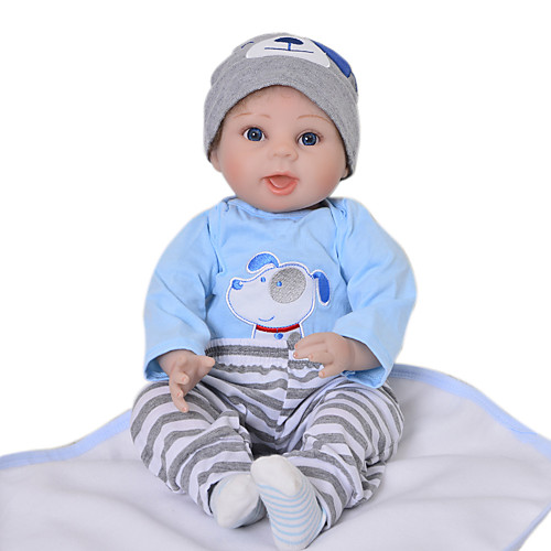 

22 inch Reborn Doll Baby Girl Cute Kids / Teen Lovely with Clothes and Accessories for Girls' Birthday and Festival Gifts / Silicone