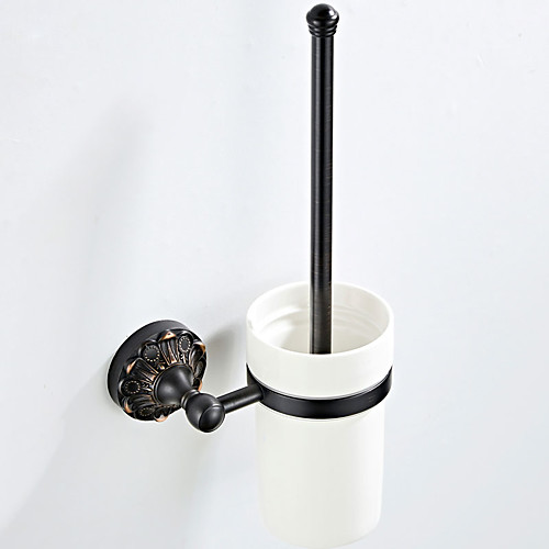 

Retro Black Embossed Chassis Toilet Brush Holder New Design Country / Antique Brass 1pc - Bathroom / Hotel bath Wall Mounted