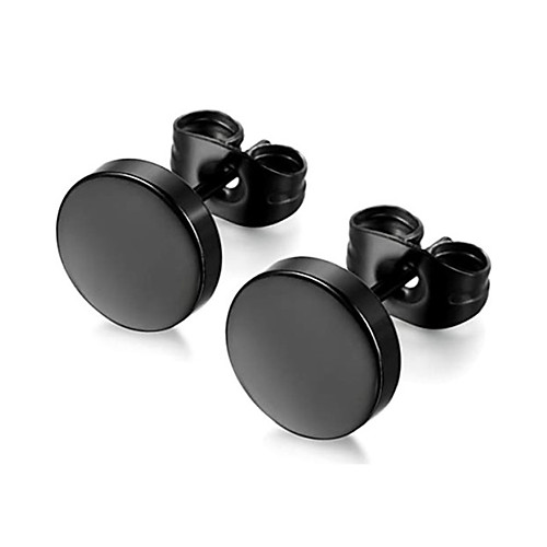 

Men's Stud Earrings Earrings Jewelry Black For Daily Festival 1 Pair
