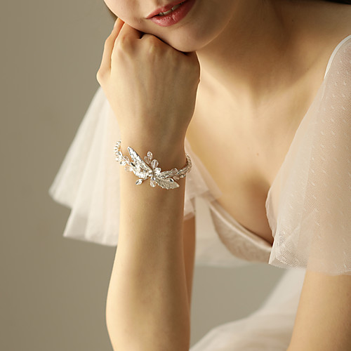 

Women's Silver Vintage Bracelet Retro Leaf Vintage Alloy Bracelet Jewelry Silver For Wedding Party Engagement
