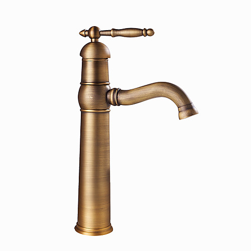

Bathroom Sink Faucet - Widespread Antique Brass / Antique Copper Centerset Single Handle One HoleBath Taps