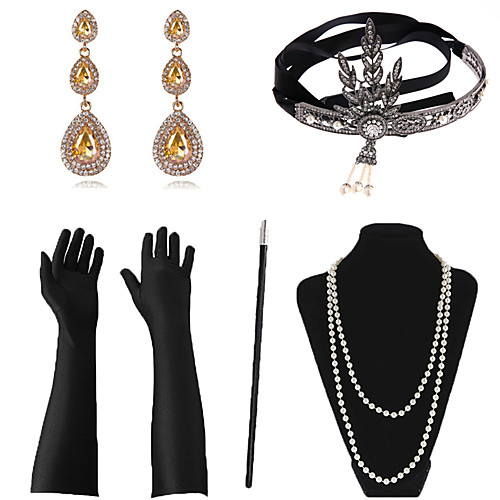 

Necklace Earrings Costume Accessory Sets Outfits Masquerade Retro Vintage 1920s The Great Gatsby Artificial feather For The Great Gatsby Cosplay Halloween Carnival Women's Costume Jewelry Fashion