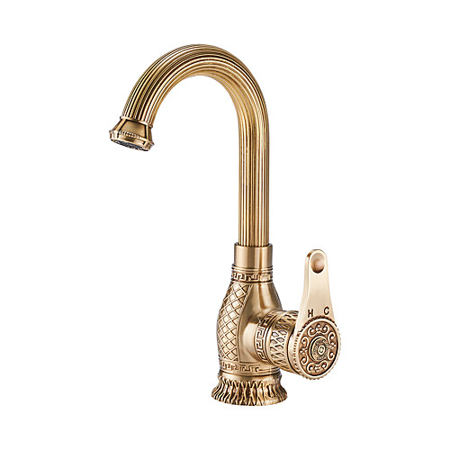 

Kitchen faucet - Single Handle One Hole Multi-Ply Standard Spout / Tall / ­High Arc Free Standing / Brass